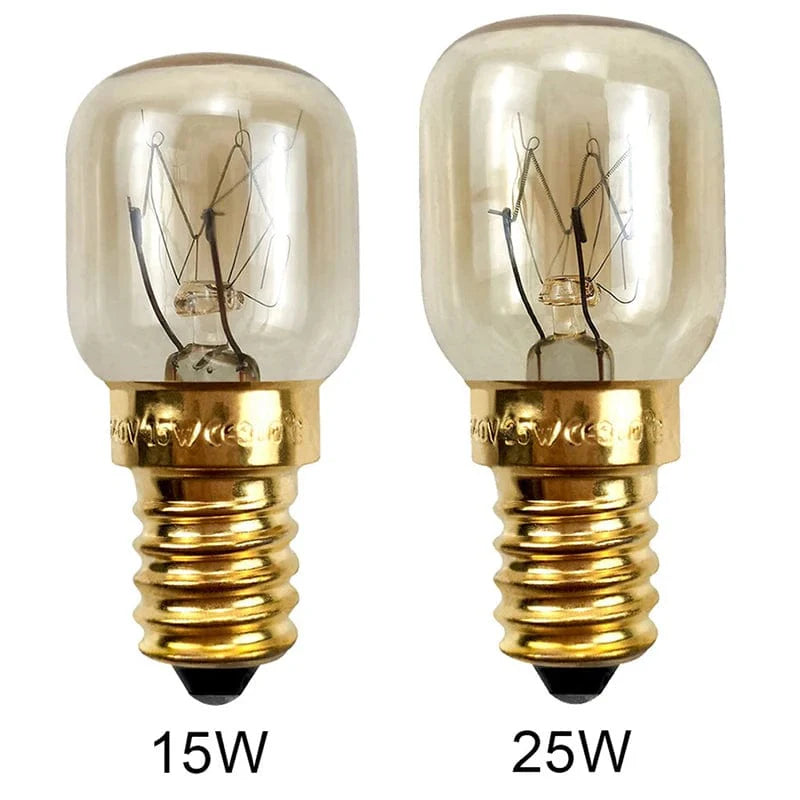 220V Høytemperaturpære 15W 25W E14 300 Grad Mikrobølgeovn Lyspære Tungsten Tråd Damplampe Pærer Salt Lyspære | Luvikno