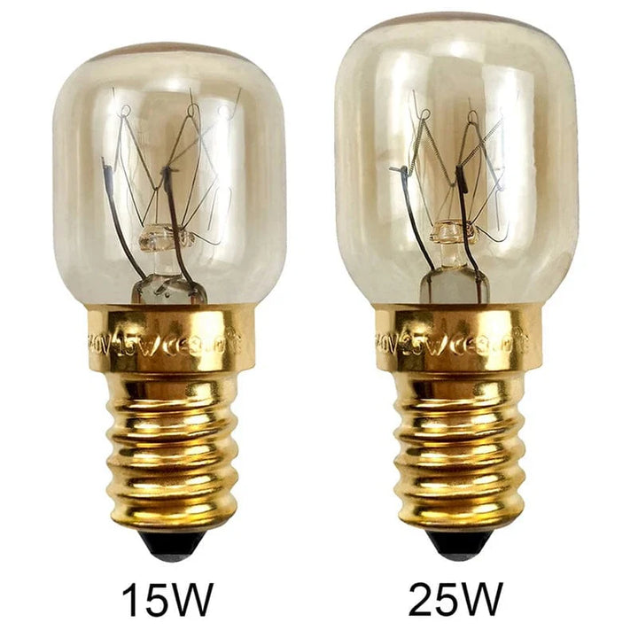 220V Høytemperaturpære 15W 25W E14 300 Grad Mikrobølgeovn Lyspære Tungsten Tråd Damplampe Pærer Salt Lyspære | Luvikno