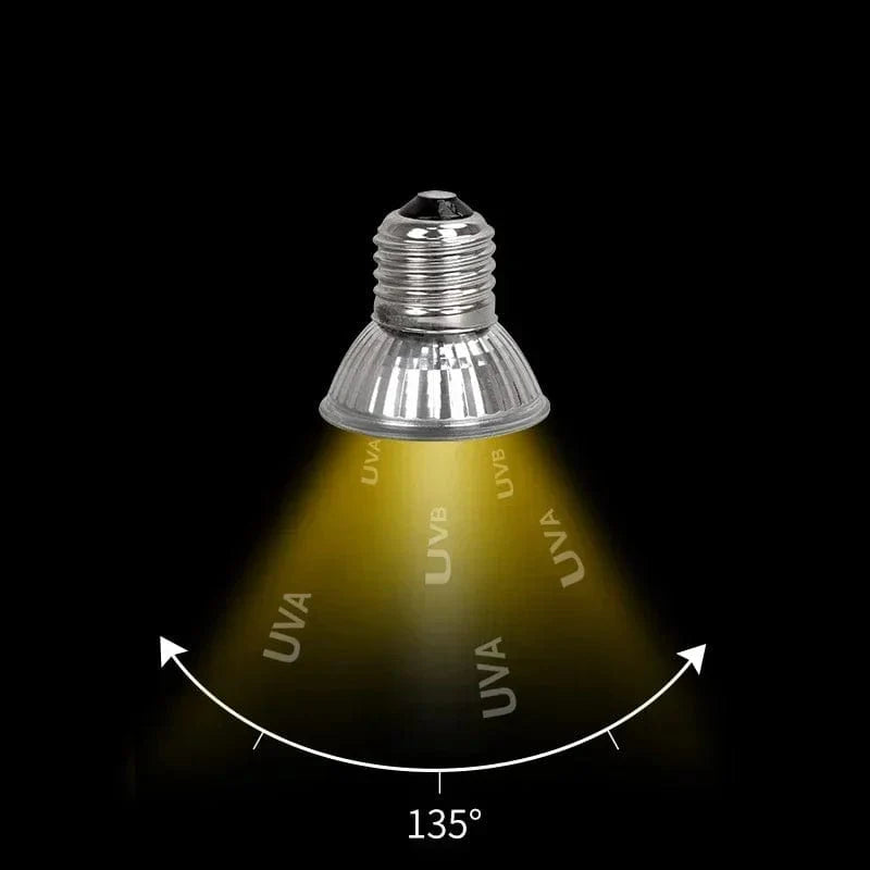 25/50/75W Reptil Lys UVA+UVB 3.0 120v-220v Kjæledyr Varmepære Skilpadde Solingpære Amfibie Varan Temperaturkontroll | Luvikno