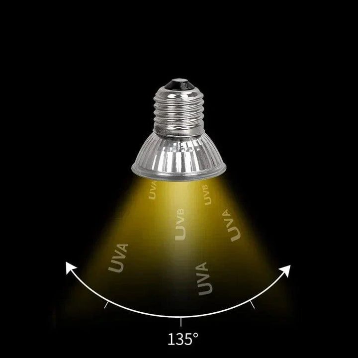 25/50/75W Reptil Lys UVA+UVB 3.0 120v-220v Kjæledyr Varmepære Skilpadde Solingpære Amfibie Varan Temperaturkontroll | Luvikno