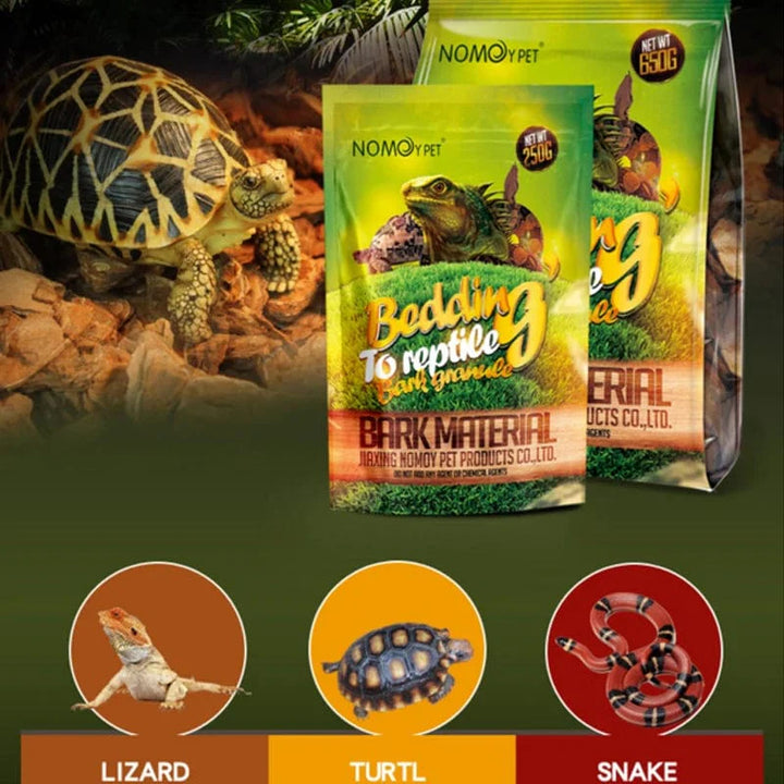 250g/650g Reptil Lizard Turtle Snake Tilbehør Beddemateriale Furu Bark Granulater | Luvikno