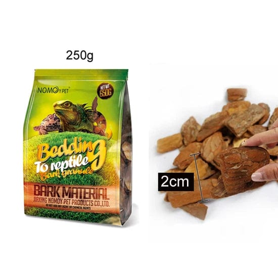 250g/650g Reptil Lizard Turtle Snake Tilbehør Beddemateriale Furu Bark Granulater | Luvikno