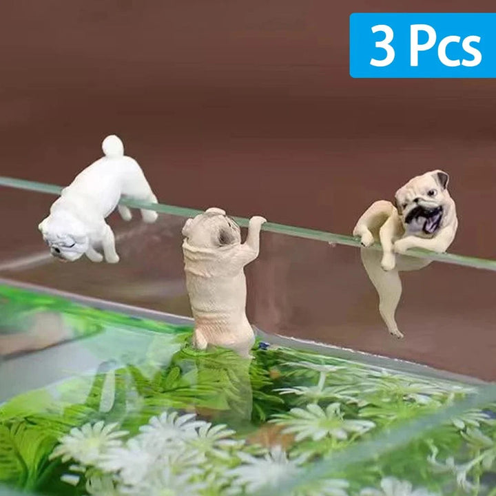 1-3Pcs Mini Cartoon Hund Ornament Harpiks Figur Figur DIY Håndverk Statue for Fiskebowl Fisketank Akvarium Tilbehør Hjem Deko | Luvikno