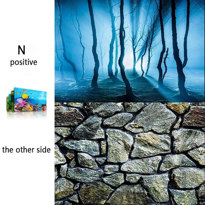 3d Marine Bakgrunn for Akvariedekorasjonsklistremerker og Plakatvarer Dekorasjon Fisketanker og Akvarier Tilbehør Akvaskaping | Luvikno
