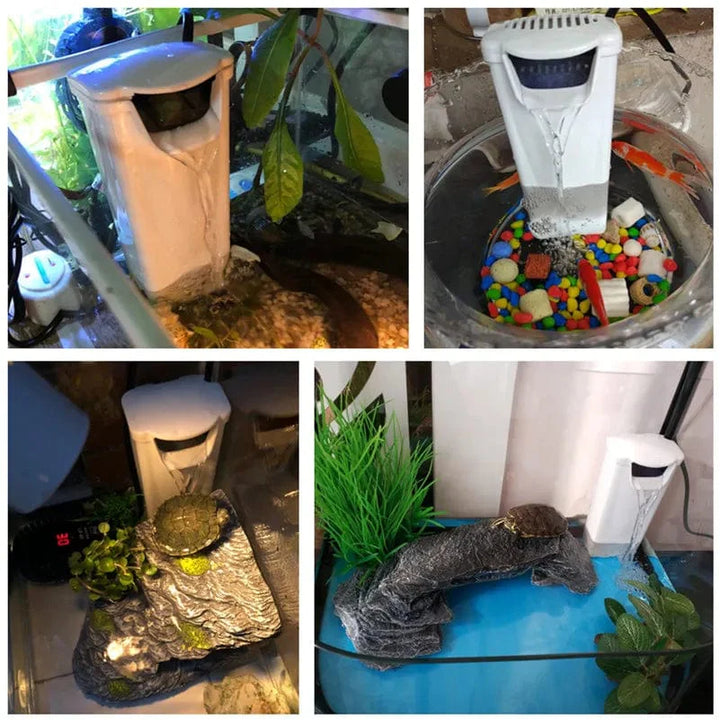 3W 200L/H Fossedam Akvarium Filterpumpe Skilpadde Fiskekar Lavt Vannivå Filter Oksygenteknikk Fisk Skilpadde Reptilforsyning 220-240V | Luvikno