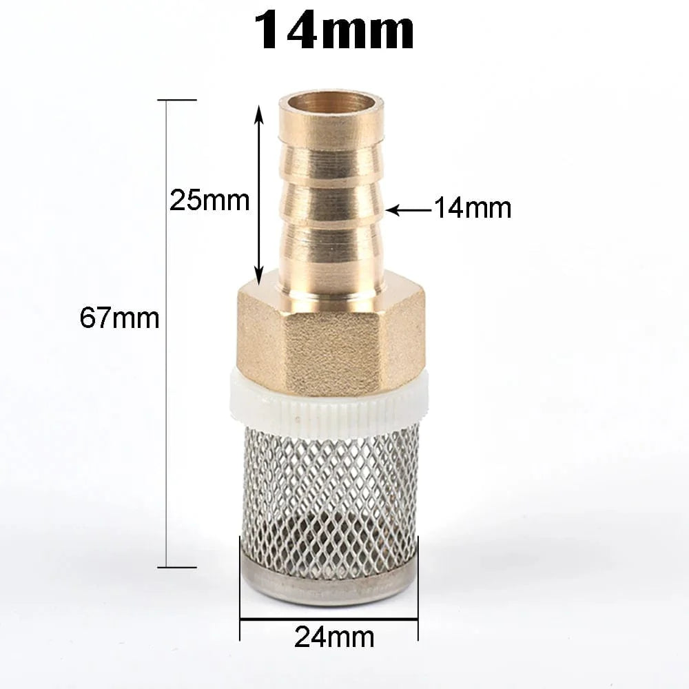 6-19mm Rustfritt Stål Nettfilter 1/2" hunn tomme hagevanning pumpe beskyttelseslange vannrensningsnett messingfilter | Luvikno