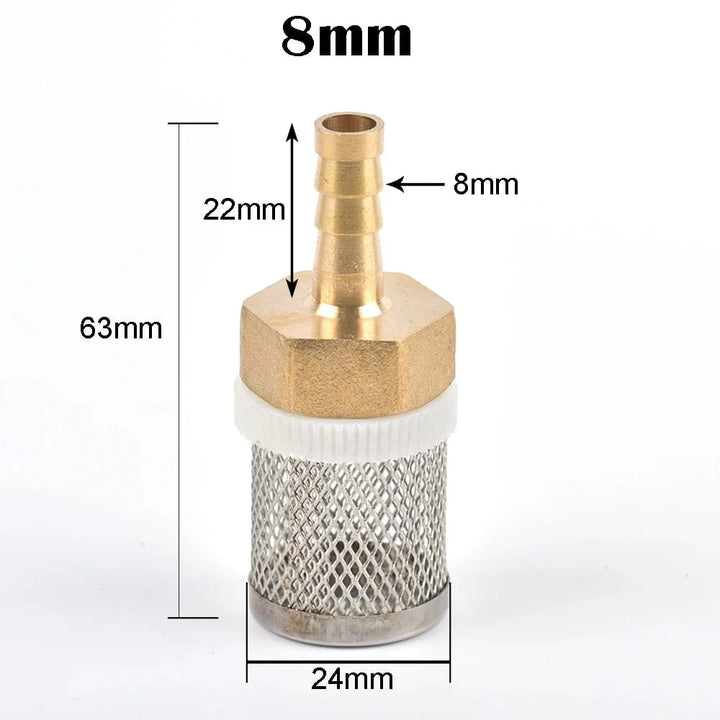 6-19mm Rustfritt Stål Nettfilter 1/2" hunn tomme hagevanning pumpe beskyttelseslange vannrensningsnett messingfilter | Luvikno