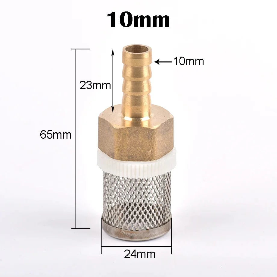 6-19mm Rustfritt Stål Nettfilter 1/2" hunn tomme hagevanning pumpe beskyttelseslange vannrensningsnett messingfilter | Luvikno