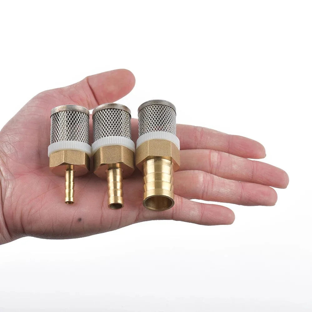 6-19mm Rustfritt Stål Nettfilter 1/2" hunn tomme hagevanning pumpe beskyttelseslange vannrensningsnett messingfilter | Luvikno