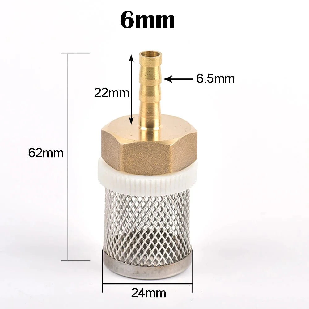 6-19mm Rustfritt Stål Nettfilter 1/2" hunn tomme hagevanning pumpe beskyttelseslange vannrensningsnett messingfilter | Luvikno