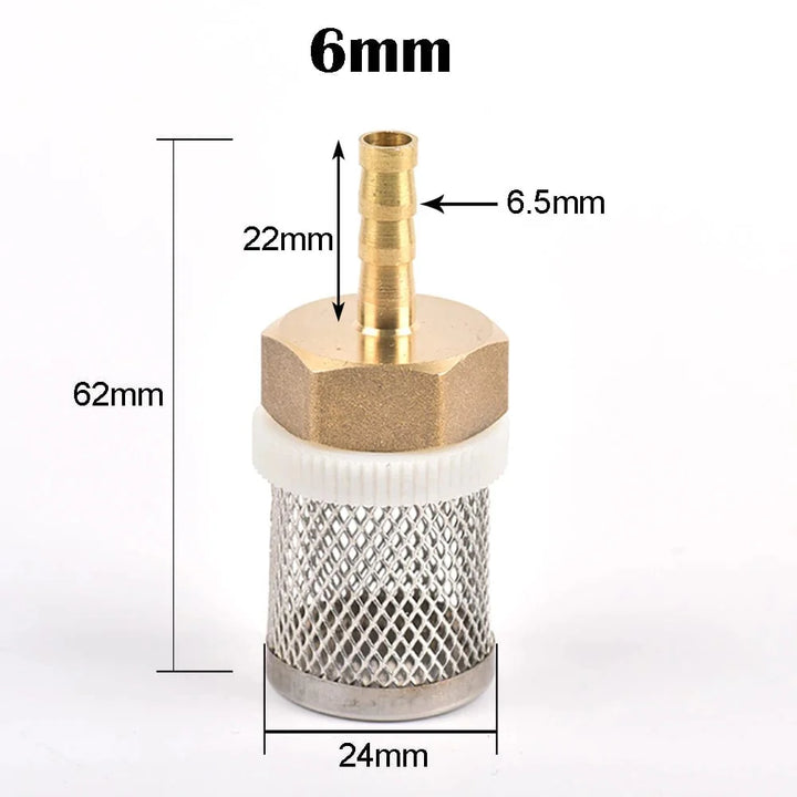 6-19mm Rustfritt Stål Nettfilter 1/2" hunn tomme hagevanning pumpe beskyttelseslange vannrensningsnett messingfilter | Luvikno