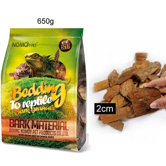 250g/650g Reptil Lizard Turtle Snake Tilbehør Beddemateriale Furu Bark Granulater | Luvikno