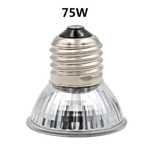 Reptil Lampe 25/50/75W UVA+UVB 3.0 Kjæledyr Varme Lampe Pære Skilpadde Soling UV Lys Pærer Amfibier Øgler Temperaturkontroller | Luvikno