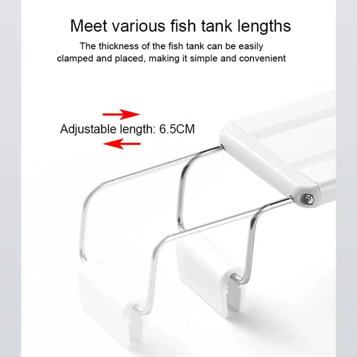 Akvarium ledlys Super Slim Fisketank Lys Plante Vekst Belysning 28-58 cm Lysere Utvidbar Klemme 220V For Fisketank | Luvikno