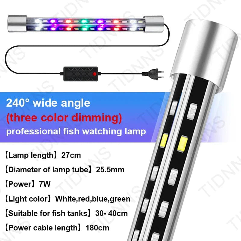 Akvarielampe LED Bred vinkel Vanntett fisketank lampe Nedsenkbar lysstyrke RGB Akvariedekor lampe Plante vekstlampe 22-57 | Luvikno