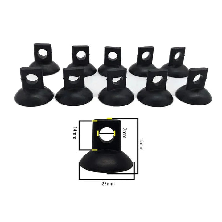 10Pcs Svart Akvarium Sugekop Luftslange Holder Sugekopp for Fiskekar Pumpe Oksygen Luftslange Festeklips Tilbehør For Akvarium | Luvikno