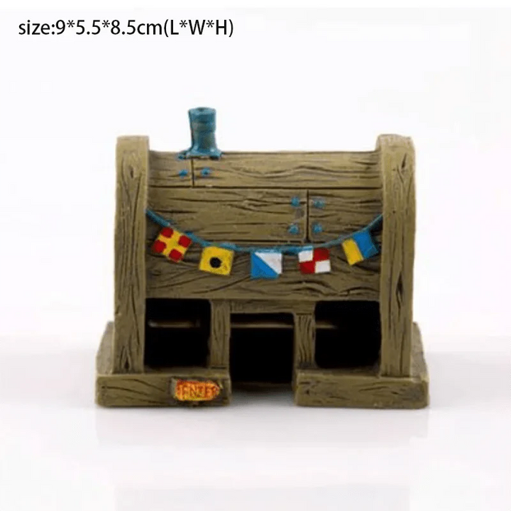 Cartoon Fish Tank Decor Figuriner Ornamenter Simulert Harpiks Ananas Hus Fiskebowl Dekorasjon Landskapsarbeid Akvarium Tilbehør | Luvikno
