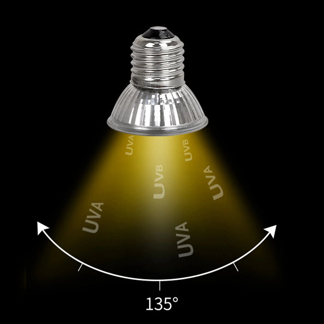 CE Reptil Lampe UVA+UVB 3.0 Kjeledyr Varme Lampe Pære Skilpadde Basking Lys Pærer Amfibier Øgler Temperaturkontroll | Luvikno