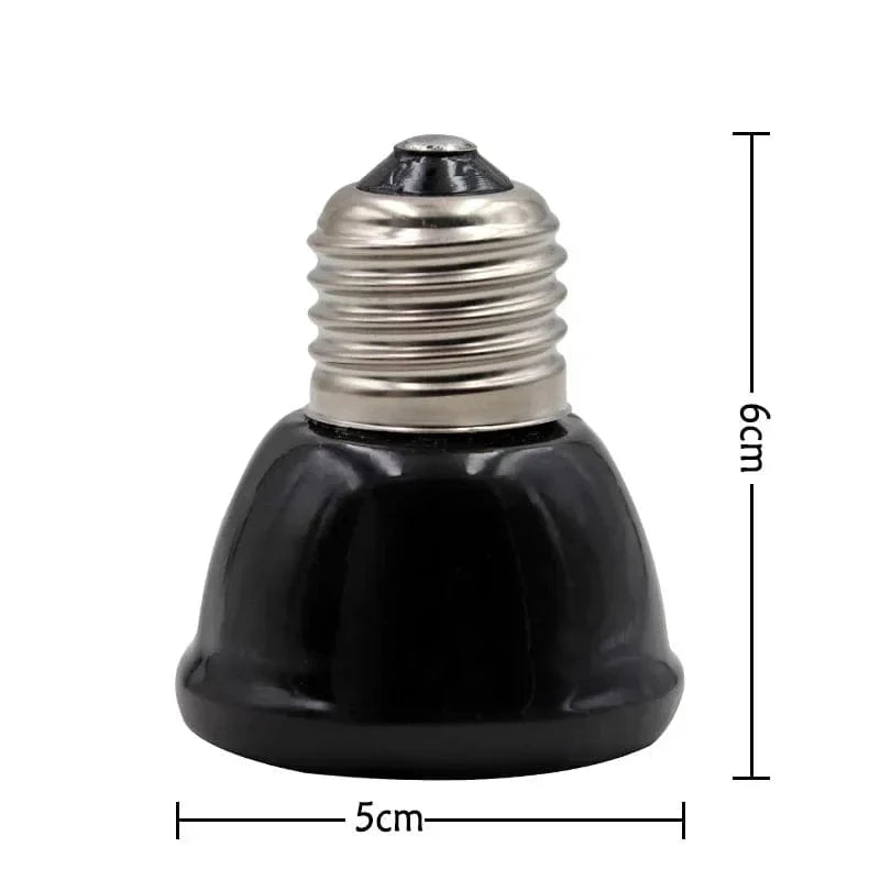 Keramisk Emitter Varme Lys Mini Svart Kjæledyr Varmer lampe Infrarød Lyspære 25/50/ 75/100W Kyllingekyllinger Reptil Lampe | Luvikno