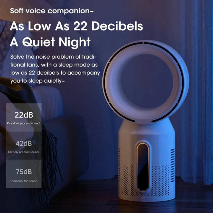 Desktop Bladeless Electric Fan Bordvifte 5-hastighets tårnvifte for baby kjøler luftkondisjonering USB oppladbar kjølevifte | Luvikno