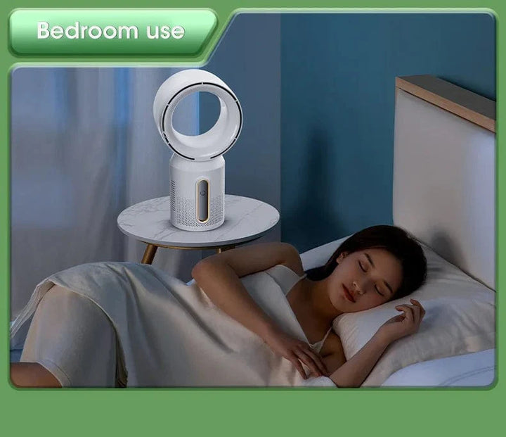 Desktop Bladeless Electric Fan Bordvifte 5-hastighets tårnvifte for baby kjøler luftkondisjonering USB oppladbar kjølevifte | Luvikno