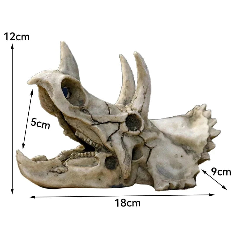 Dyr Skalle Fiskebowl Fossil Dinosaur Ornamenter Akvarium Nesehorn Bein Dekorasjon Fiskebolle Krokodille Manet Karpe Skilpadde | Luvikno