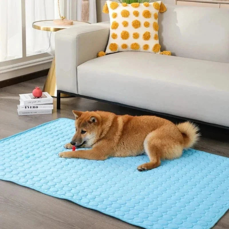 Hund Kjølepute Is Silke Stof Selv Kjølende Gel Pustende Vaskbar Sommer Kjæledyrmatte for Hunder Katter Sofa Kennel Seng Komfortabel La | Luvikno