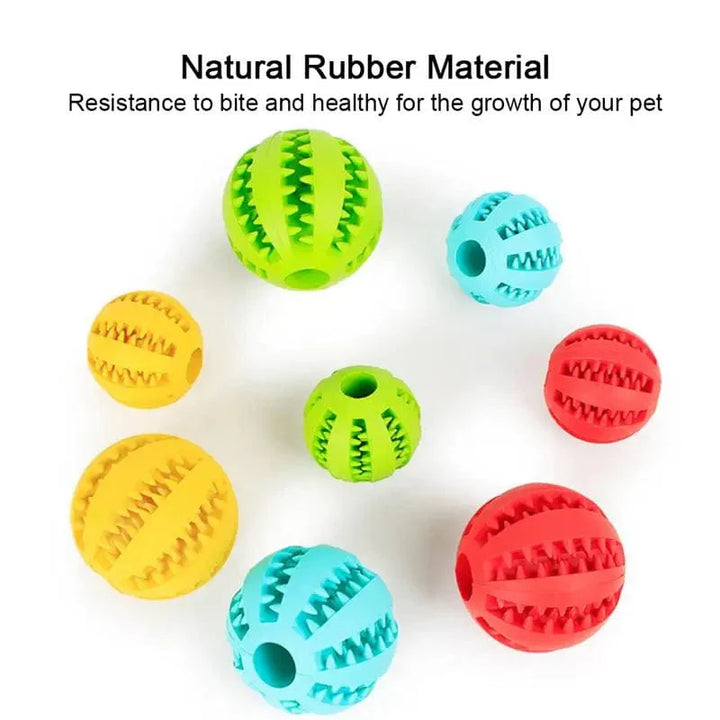 Hundematball Interaktiv Gummiball for Små store hunder Valp Katt Tyggleketøy Pet Tannrengjøring | Luvikno