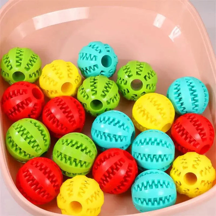 Hundematball Interaktiv Gummiball for Små store hunder Valp Katt Tyggleketøy Pet Tannrengjøring | Luvikno