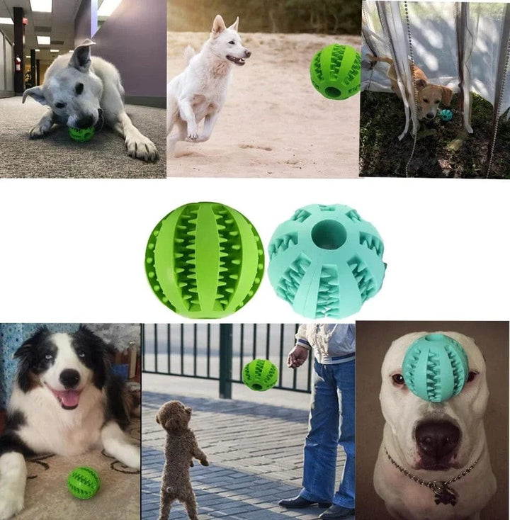 Hundematball Interaktiv Gummiball for Små store hunder Valp Katt Tyggleketøy Pet Tannrengjøring | Luvikno