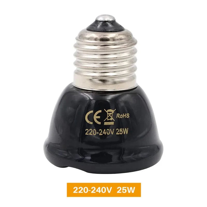 E27 Pet Heating Lamp for Turtle Snake lizard Infrared Ceramic Emitter Heat Light 50W/75W/100W Reptile Lamp Reptile Light EU Plug | Luvikno