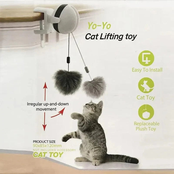 Elektrisk Bevegelse Katt Leketøy YoYo Løftende Ball Elektrisk Flatter Interaktiv Katt Teaser Leketøy Roterende Interaktiv Puslespill Kjæledyr Leketøy | Luvikno