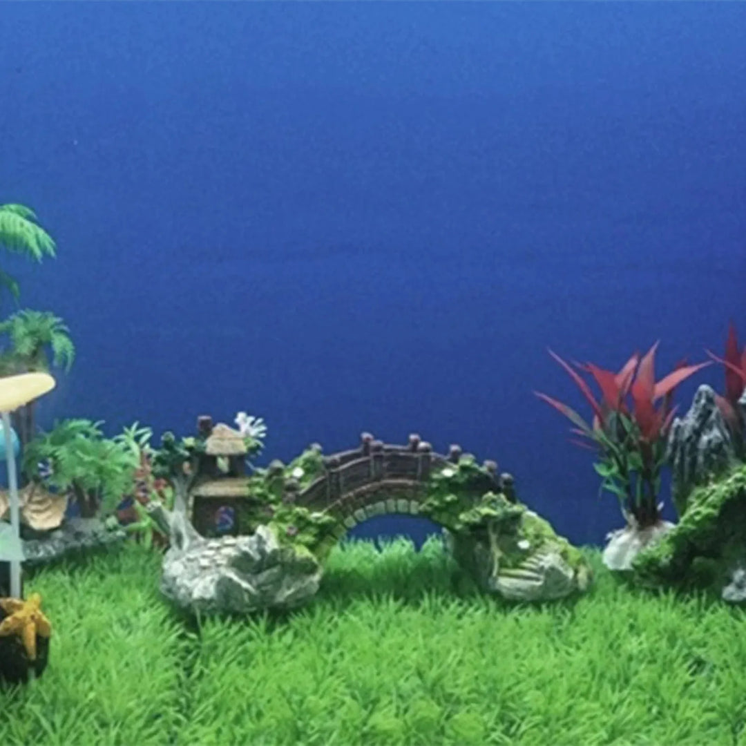 Fishtank Kunstig Bro Resin Landskapsdekorasjon Bro Akvarium Utstyr Tilbehør Ornament Hull Vannlevende Kjæledyr Fisk | Luvikno