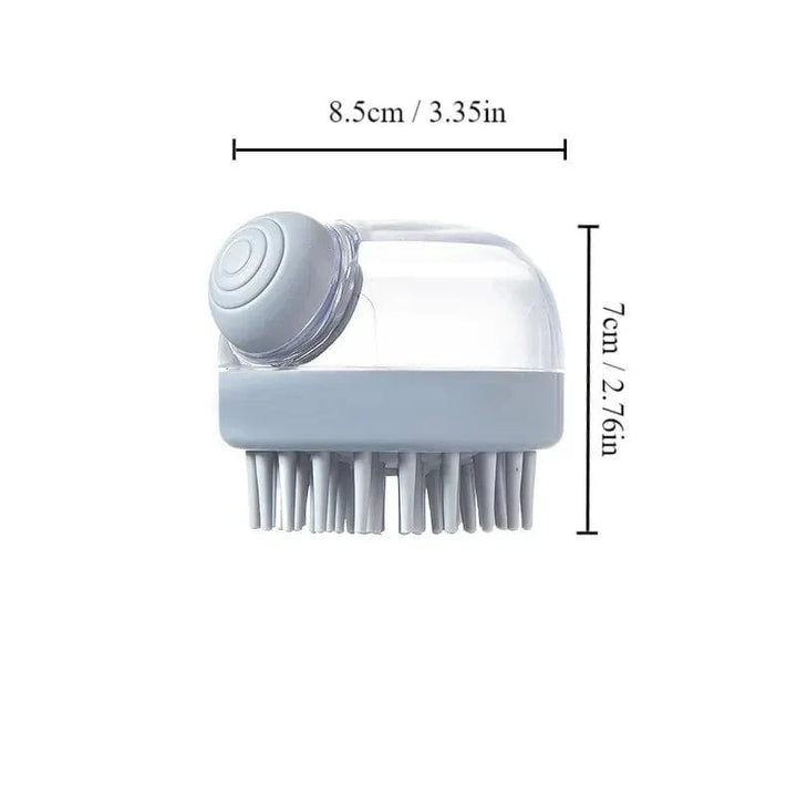 1pc Pet Bath Brush Soft Silicone With Shampoo Dispenser Gentle Massage For Grooming And Cleaning Fur And Hair | Luvikno