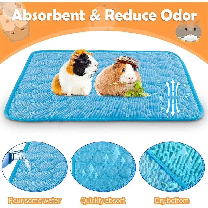 Guinea Pig Bur Mats Sommer Liten Dyr Kjølematte Pustende Hamster Tiss Pad for Kaninbur Chinchilla Pigger Kæledyr Artikel | Luvikno