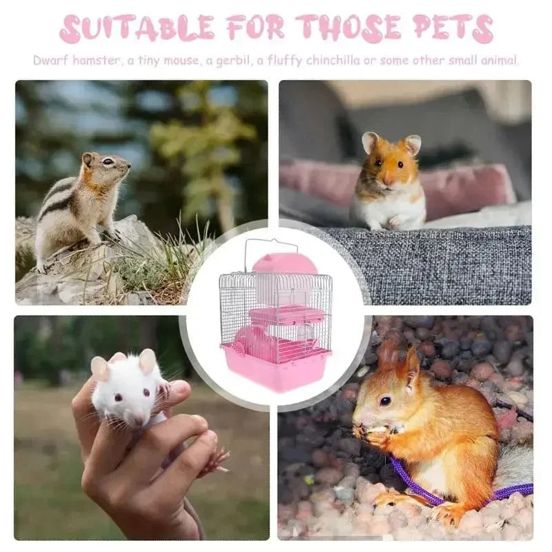 Hamsterbur Glamping Tilbehør Mus Lek Villa Liten Hytte Hule Hytte Plast Kjæledyr Reiseratt | Luvikno