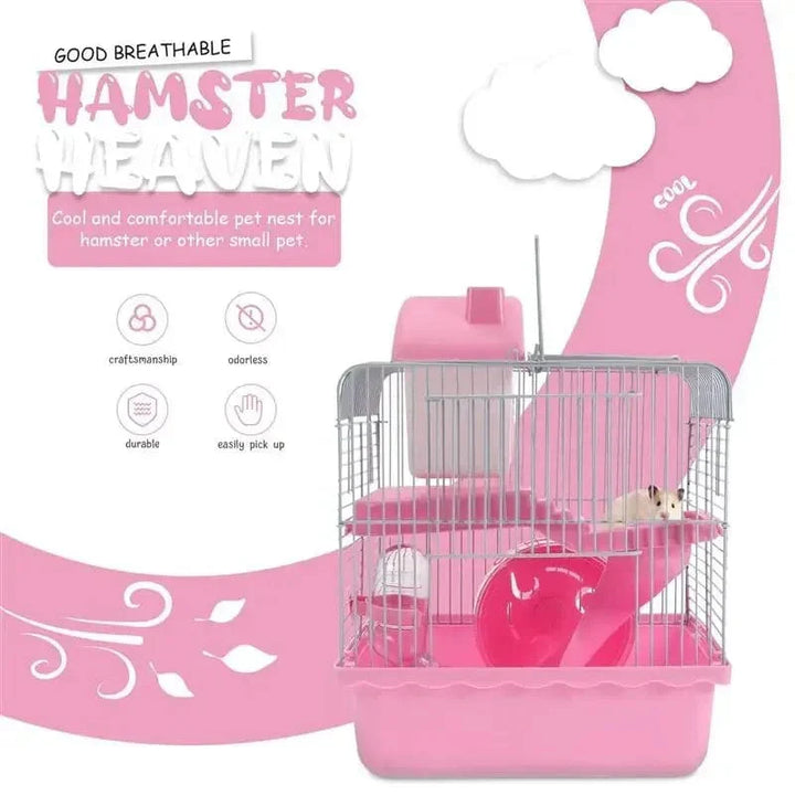 Hamsterbur Glamping Tilbehør Mus Lek Villa Liten Hytte Hule Hytte Plast Kjæledyr Reiseratt | Luvikno