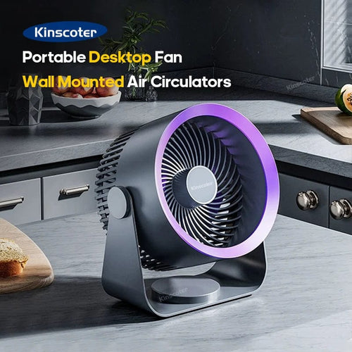 KINSCOTER Multifunksjonell Elektrisk Vifte Sirkulator Trådløs Bærbar Hjem Stille Ventilator Skrivebord Vegg Takvifte Luftkjøler | Luvikno