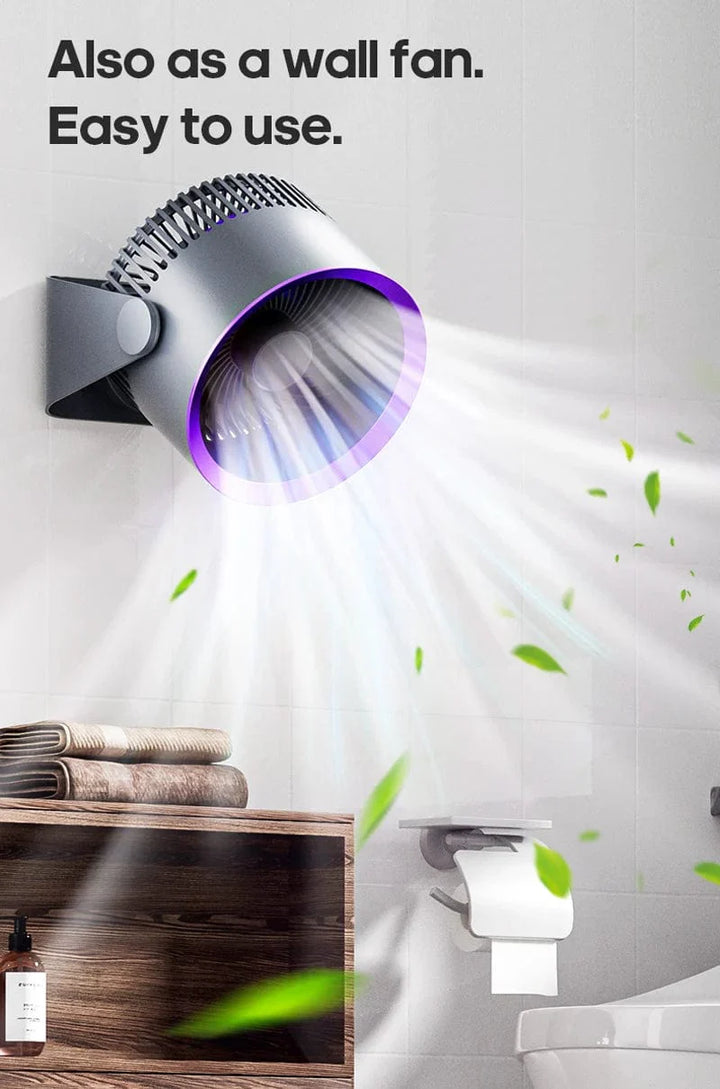 KINSCOTER Multifunksjonell Elektrisk Vifte Sirkulator Trådløs Bærbar Hjem Stille Ventilator Skrivebord Vegg Takvifte Luftkjøler | Luvikno