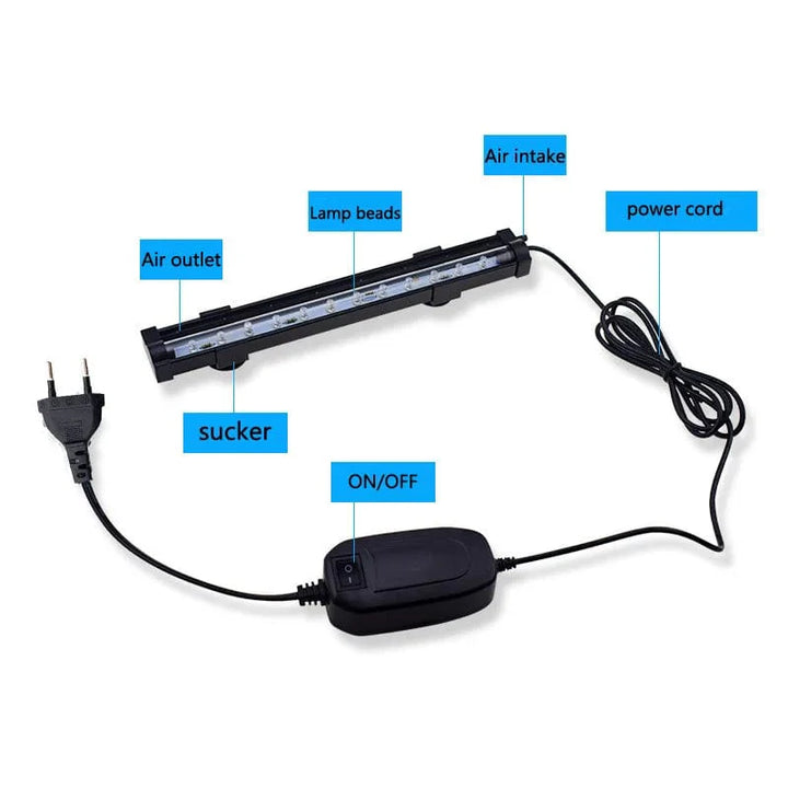 LED Luftbobbel Lys Akvarium Lamp Undervann Submersible Fisk Tank Lys Farge Endring Lager Oksygen for Fisk Tank | Luvikno