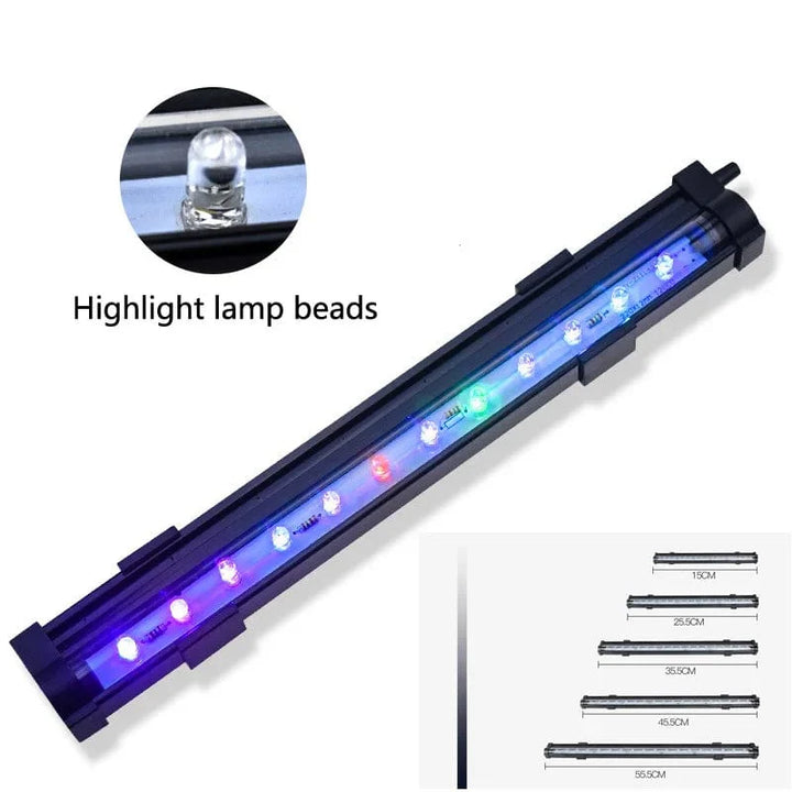 LED Luftbobbel Lys Akvarium Lamp Undervann Submersible Fisk Tank Lys Farge Endring Lager Oksygen for Fisk Tank | Luvikno