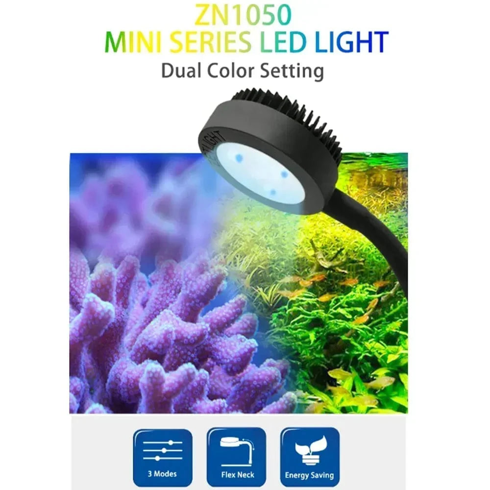 Zetlight LED lampe M1 LED Full Spectrum Nano Lite Akvarium Fiskebowl Sjøvann Saltvann Marine Korallrev LED og plante Lys | Luvikno
