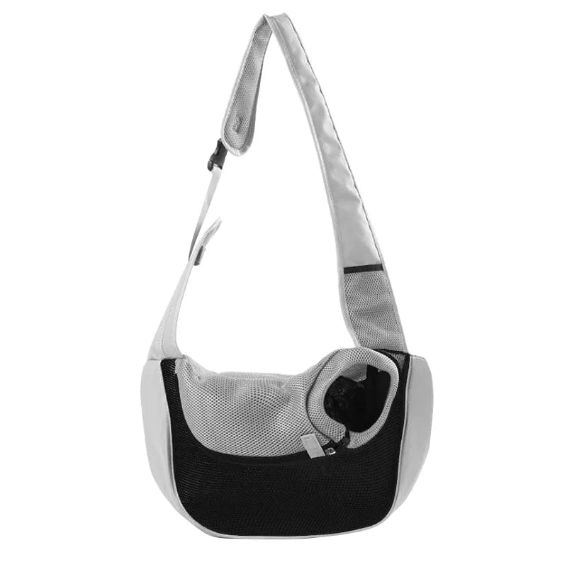 Mesh Oxford Pet Utendørs Reise Kjæledyr Valp Bærer Håndbag Pung Enkelt Skulderveske Sling Mesh Komfort Reise Tote Skulderveske | Luvikno