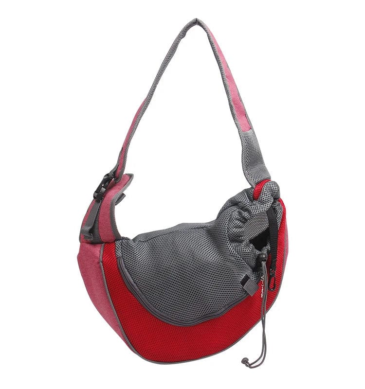 Mesh Oxford Pet Utendørs Reise Kjæledyr Valp Bærer Håndbag Pung Enkelt Skulderveske Sling Mesh Komfort Reise Tote Skulderveske | Luvikno