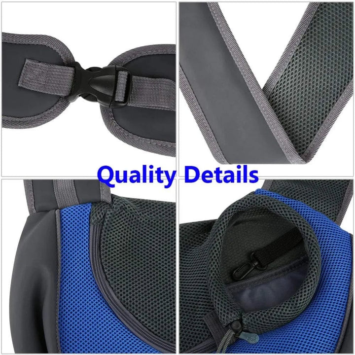 Mesh Oxford Pet Utendørs Reise Kjæledyr Valp Bærer Håndbag Pung Enkelt Skulderveske Sling Mesh Komfort Reise Tote Skulderveske | Luvikno
