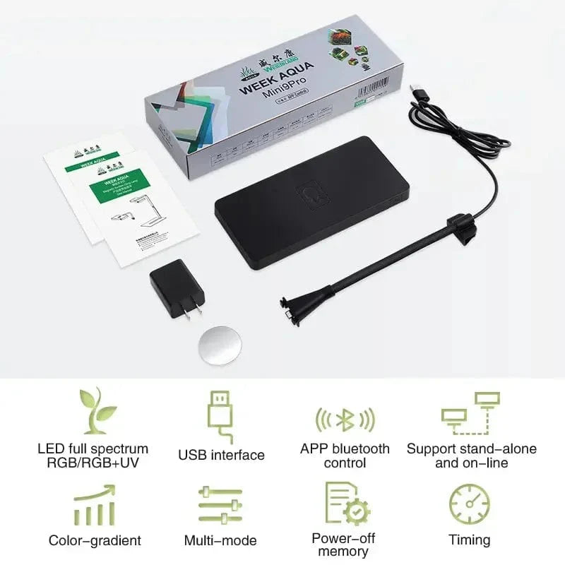 UKE AQUA USB akvarium lys Plante Vekst Full spektrum LED Økologi Mikrolandskap lys Nano akvarium lys | Luvikno