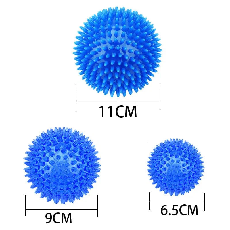 Pet Dog Toys Cat Puppy Lyder Toy Polka Squeaky Tannrengjøring Ball TPR Trening Pet Tenner Tygging Toy Torn Ball Tilbehør | Luvikno