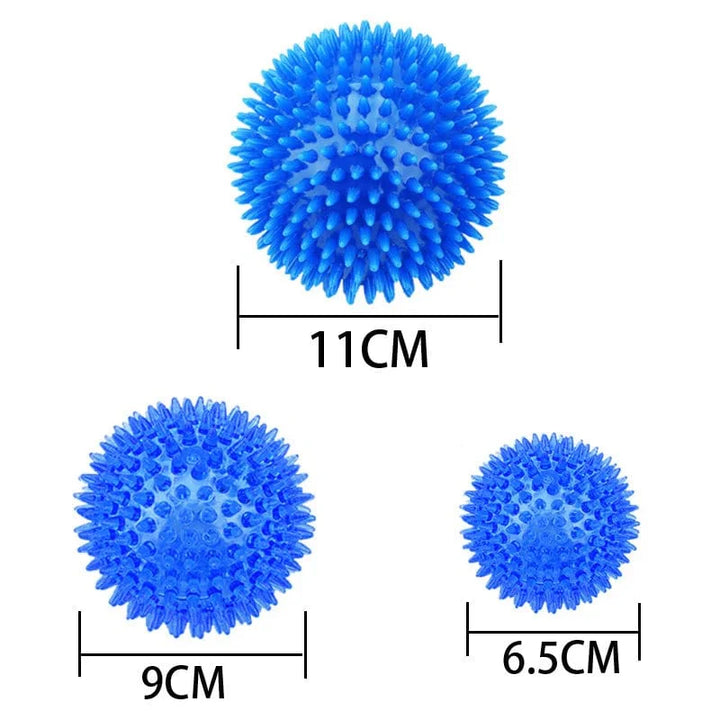 Pet Dog Toys Cat Puppy Lyder Toy Polka Squeaky Tannrengjøring Ball TPR Trening Pet Tenner Tygging Toy Torn Ball Tilbehør | Luvikno