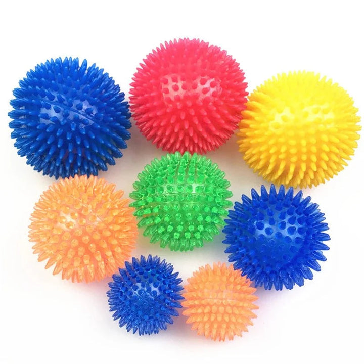 Pet Dog Toys Cat Puppy Lyder Toy Polka Squeaky Tannrengjøring Ball TPR Trening Pet Tenner Tygging Toy Torn Ball Tilbehør | Luvikno