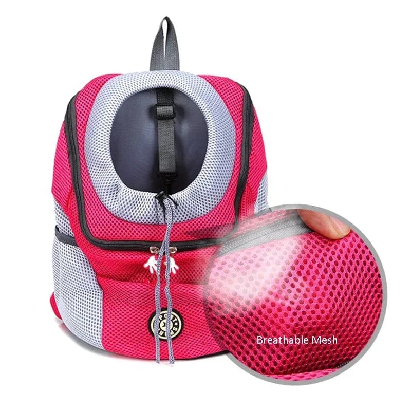 Pet Dog Travel Backpack Portable Outdoor Breathable Mesh Cat Puppy Double Shoulder Carrier Bag for Small Large Dogs Pet Supplies | Luvikno